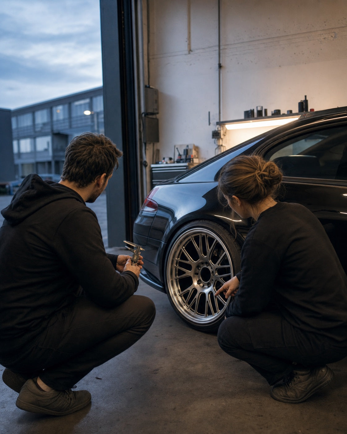 Junges Automotive-Team bei der persönlichen Felgenberatung