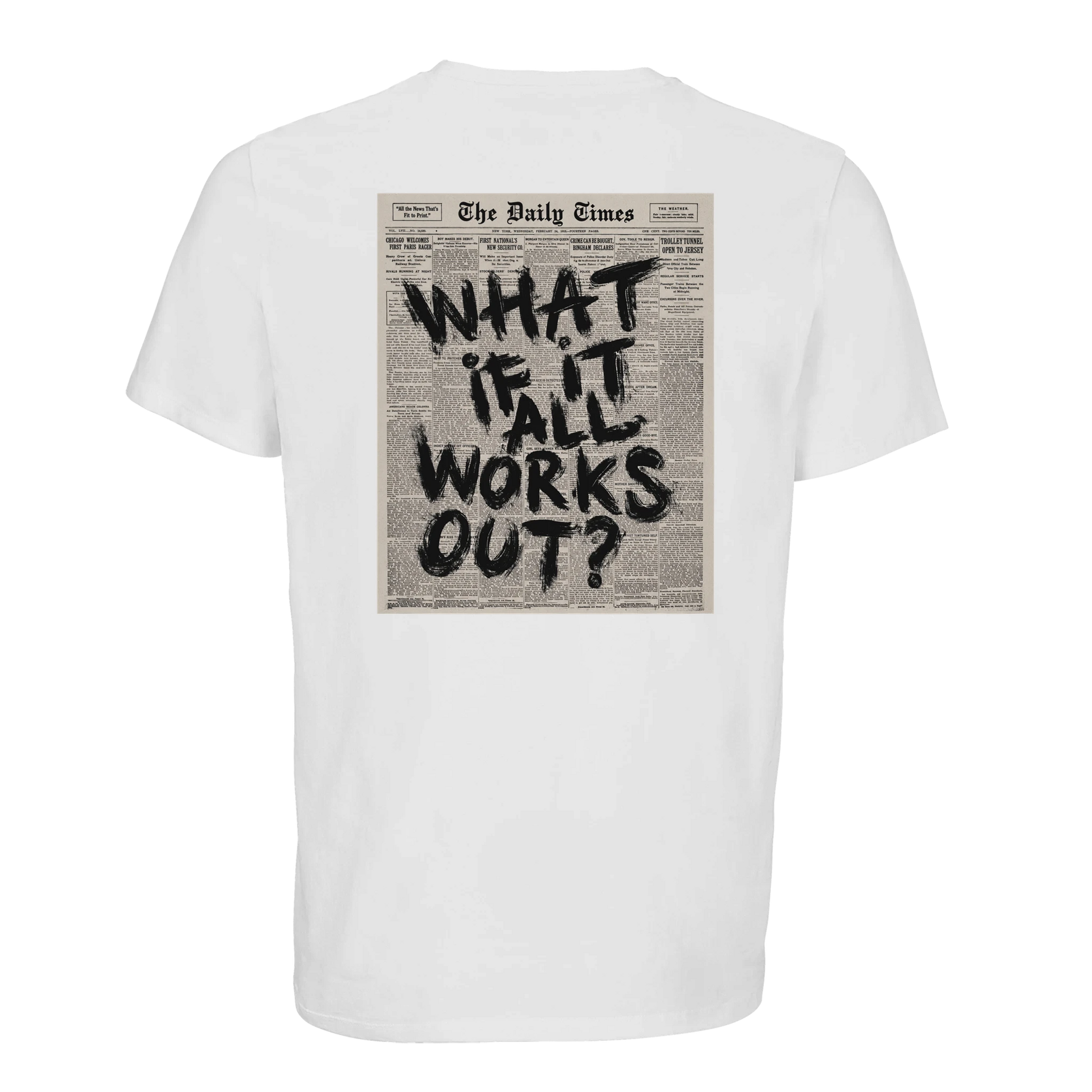 If it work out T-Shirt Weiss – Produktansicht 2