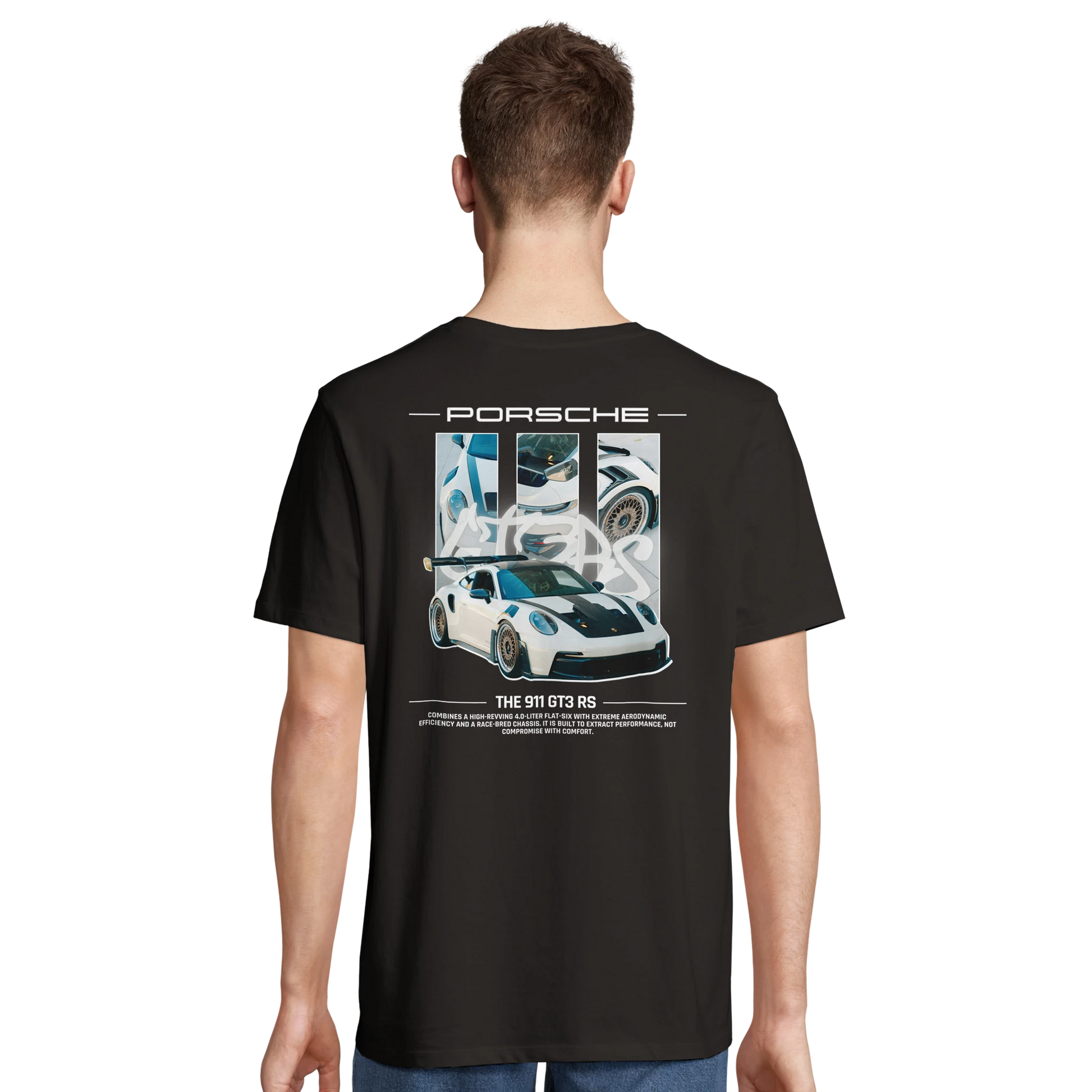 Porsche GT3 RS T-Shirt Schwarz – Produktansicht 3