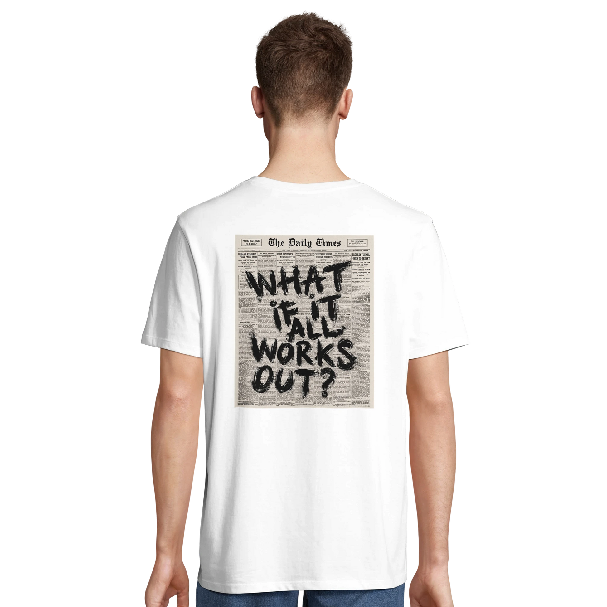 If it work out T-Shirt Weiss – Produktansicht 3