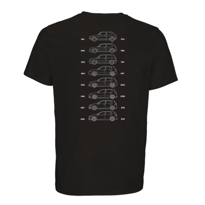 VW Golf Evolution T-Shirt Schwarz