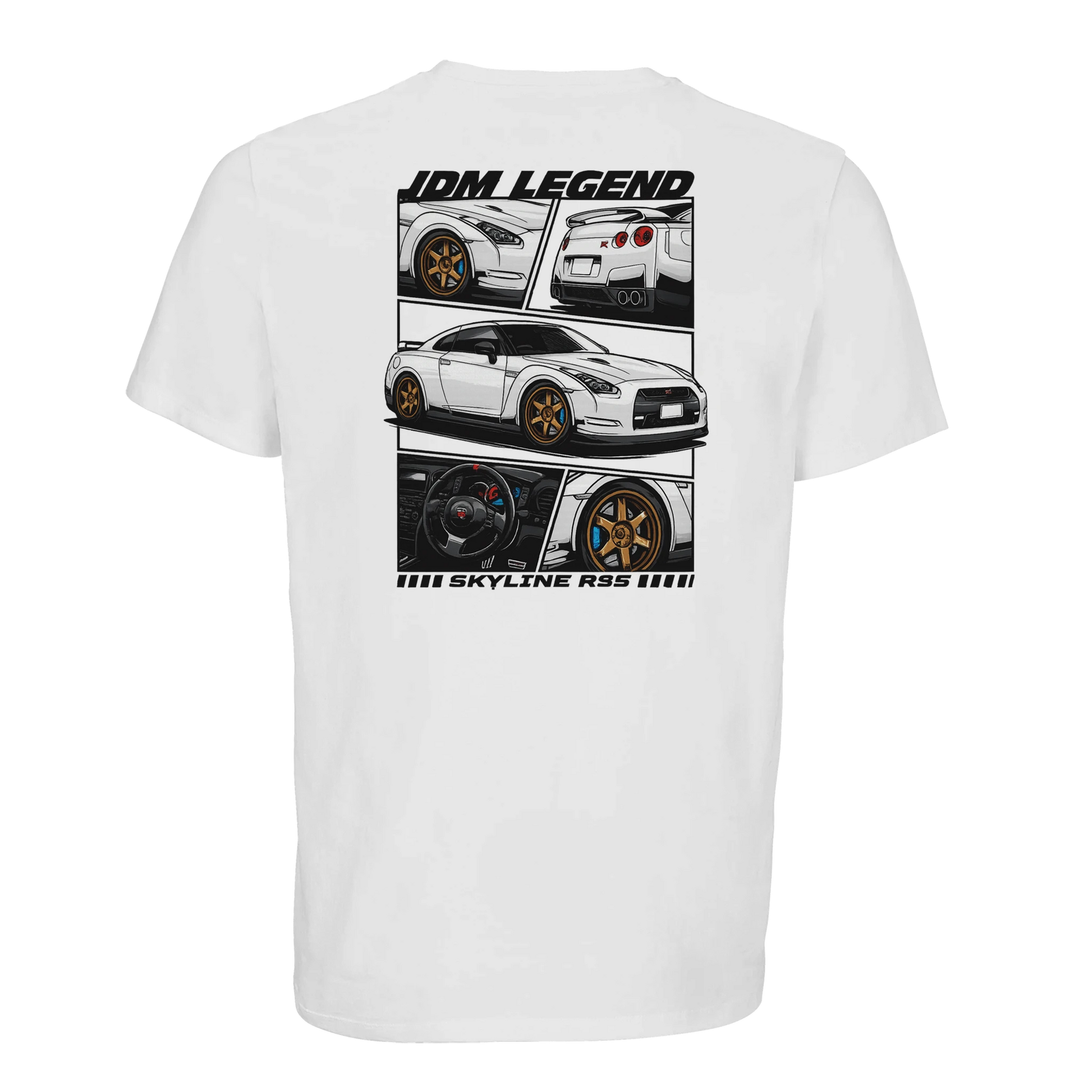 Nissan R35 JDM Legend T-Shirt Weiss – Produktansicht 2