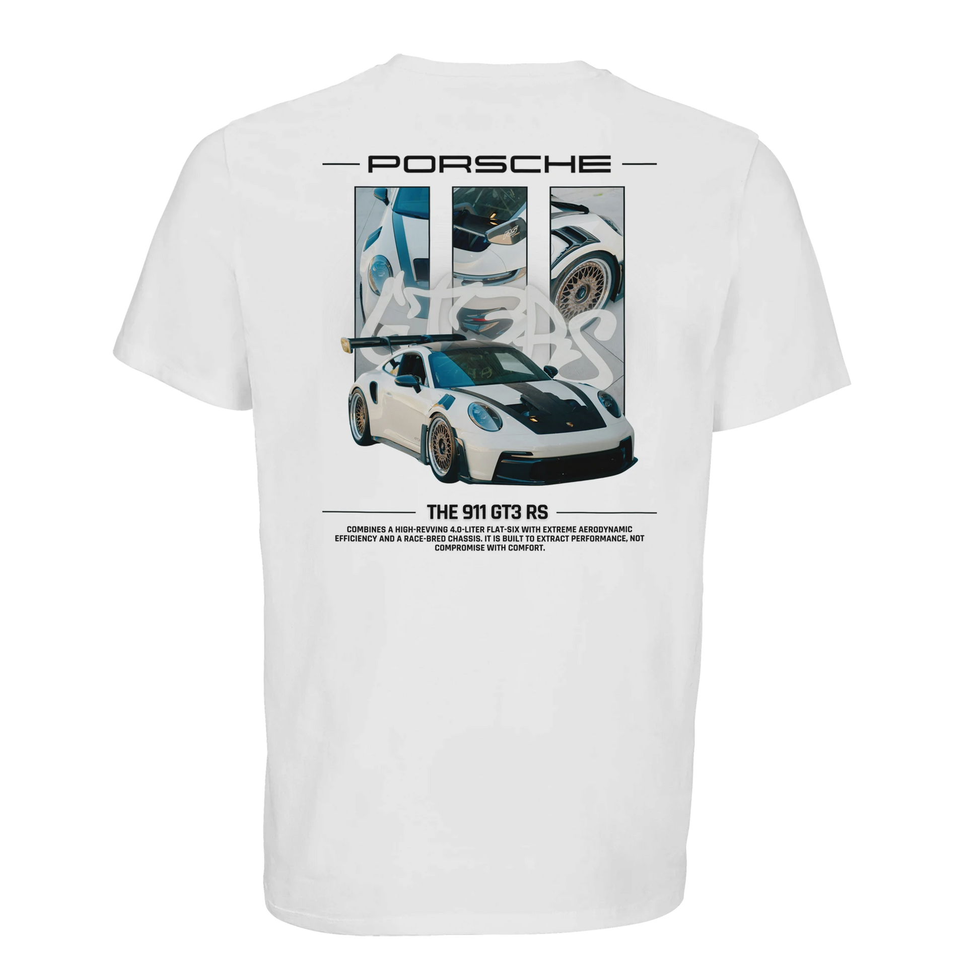 Porsche GT3 RS T-Shirt Weiss – Produktansicht 2