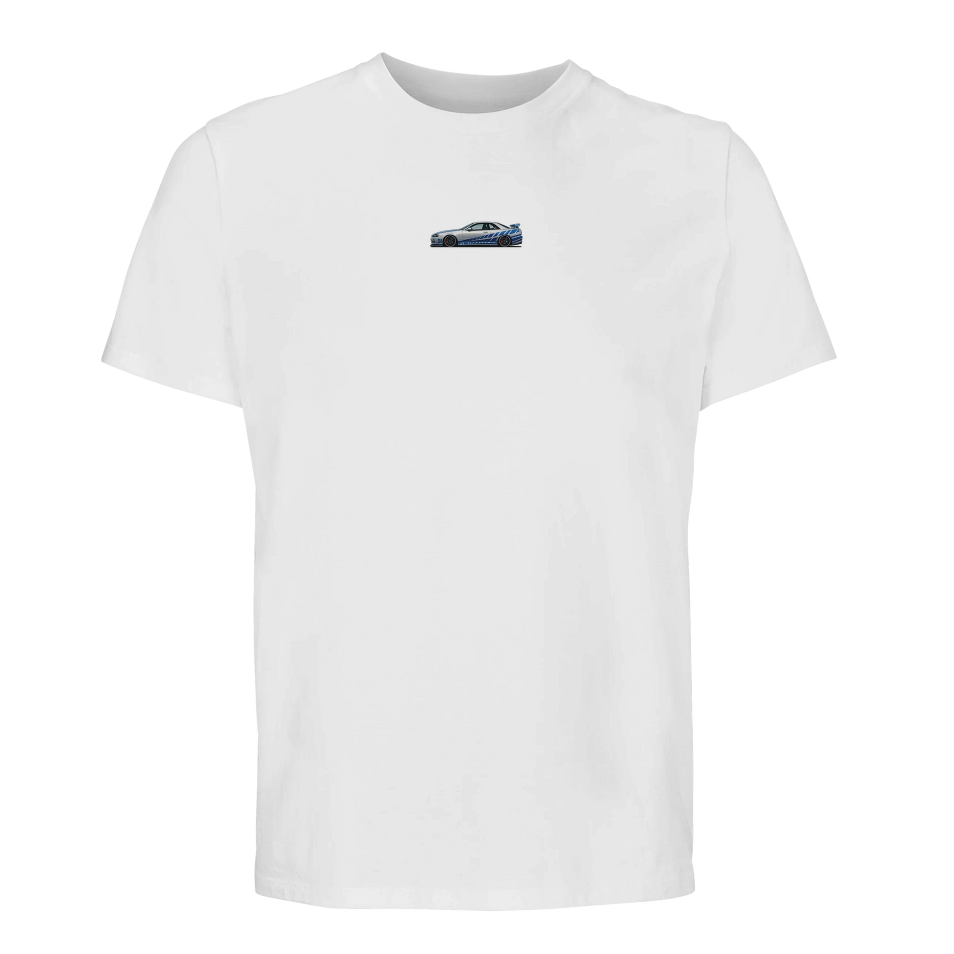 Nissan R34 Paul Walker T-Shirt Weiss – Produktansicht 1