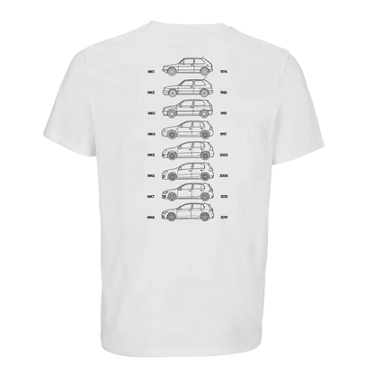 VW Golf Evolution T-Shirt Weiss