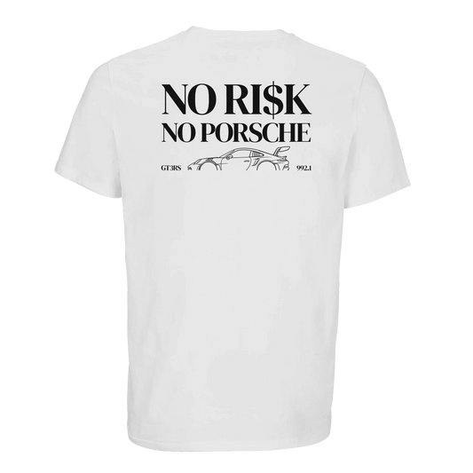 No Risk No Porsche T-Shirt Weiss – Produktansicht